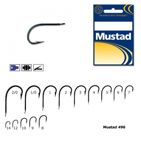 Carlige pescuit stationar - CARLIGE BLEU MUSTAD, FORJATE, REVERS, NR 2, 10 BUC / PLIC