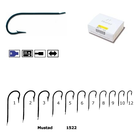 Pescuit stationar - CARLIGE MUSTAD BLEU, TIJA LUNGA, NR 10, 10 BUC / PLIC