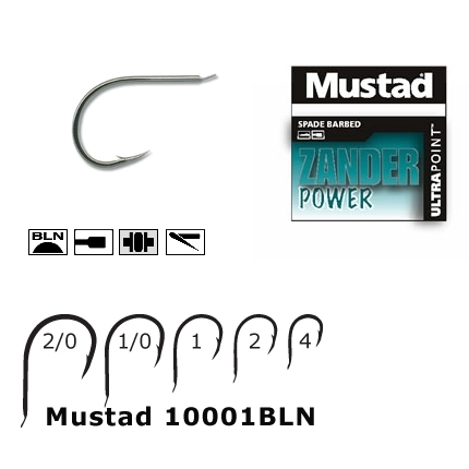 SPORTURI - CARLIGE FORJATE MUSTAD 10001BLN, NR 1, 10 BUC / PLIC