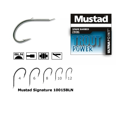 Carlige pescuit stationar - Carlige Mustad 10515BLN nichel forjat, nr 8, 10 buc / plic