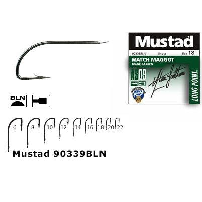 SPORTURI - CARLIGE MUSTAD PENTRU MOMEALA LARVA 90339BLN, NR 14, 10 BUC / PLIC