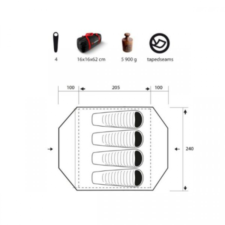 Cort Trimm Tornado, 4 persoane [1]