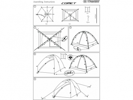 Cort Trimm Comet sand, 2-3 persoane [3]