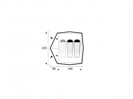 Cort Trimm Compact Sand, 2-3 persoane [2]