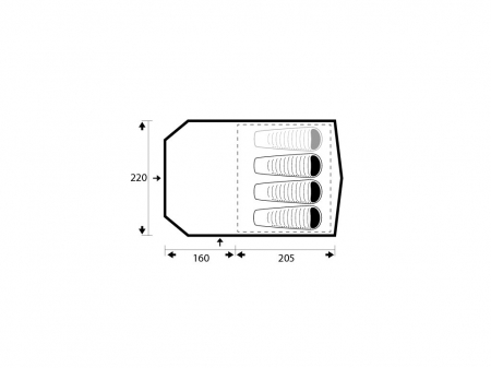 Cort Trimm Eagle II sand, 3-4 persoane [2]