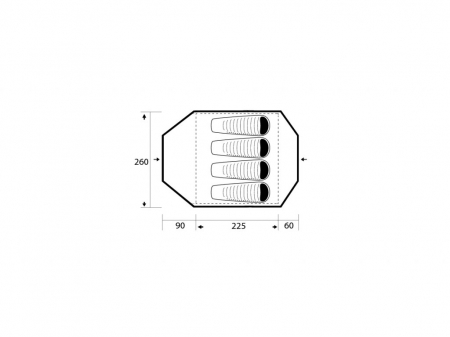 Cort Trimm Enduro Sand, 4 persoane [1]