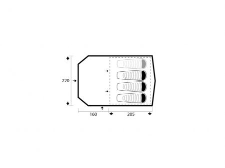 Cort Trimm Focus sand, 3-4 persoane [2]