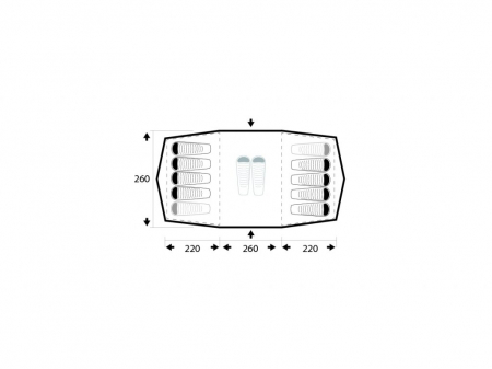 Cort Trimm Galaxy II, dark lagoon dark grey  8+2+2 persoane [1]