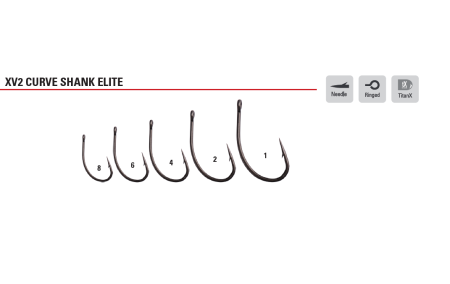 Carlige crap Mustad XV2 curved shank elite, 12 buc / plic [2]