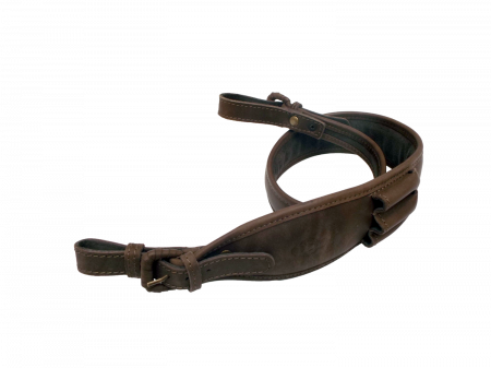 Curele arme vanatoare - CUREA PIELE CARABINA LATA 3 POSTURI MARO