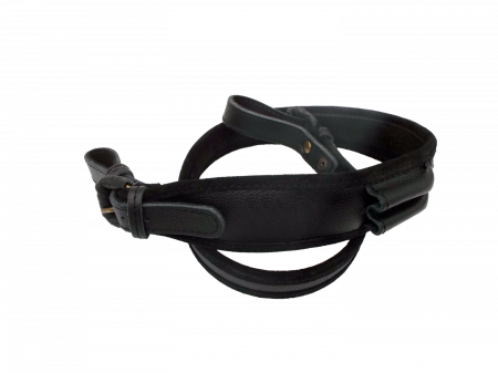 Curele arme vanatoare - CUREA PIELE CARABINA LUXORY NEAGRA 2 POSTURI