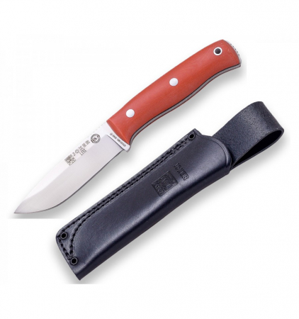 Cutite de vanatoare - Cutit Joker BS9 Lynx, lama otel inox 10.5 cm, maner micarta, teaca piele