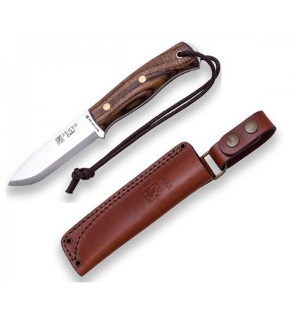 Cutite de vanatoare - Cutit Joker Ember Scandi Bushcraft, lama otel inox 10.5 cm, maner lemn nuc