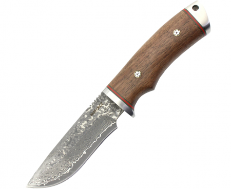 Cutite de vanatoare - Cutit Parforce Pecora damasc, lama 112 mm, teaca piele inclusa