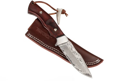 SPORTURI - Cutit Frankonia Parforce Rotmilan damasc, teaca piele inclusa