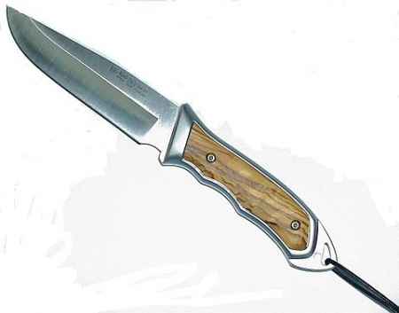 Cutite de vanatoare - CUTIT NIETO AVENTURA, MANER LEMN, LAMA OTEL INOX 125 MM, CU TEACA