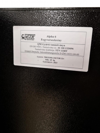 Dulap metalic 5 arme, cu compartiment munitie Alpha, 42KG/1MM 150X35X30CM [2]