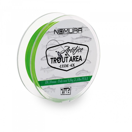 SPORTURI - FIR TEXTIL NOMURA ARTIFICE TROUT AREA 6X GREEN SP 0,10MM/9,8KG/135M