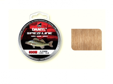 Fire monofilament pescuit rapitori - FIR MONOFILAMENT DAM DAMYL SPEZI LINE SALAU LIGHT BROWN 025MM/5,6KG/500M