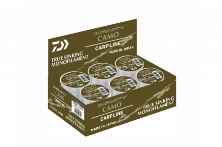Fire monofilament principal - Fir monofilament Daiwa Infinity camo green 0.34 mm, 9.2 kg, 1210 m