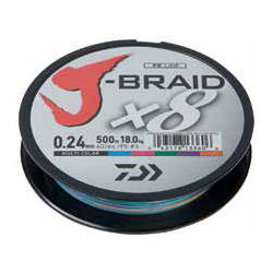 FIR TEXTIL DAIWA J-BRAID X8 MULTICOLOR 010MM/6KG/150M [1]
