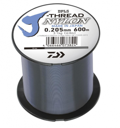 PESCUIT - Fir monofilament Daiwa J-threads gri 0.205 mm, 3.10 kg, 600 m