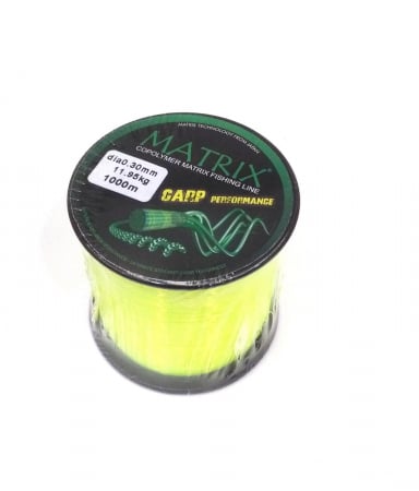 Pescuit la crap - FIR MONOFILAMENT PESCUIT CRAP CARBOTEX MATRIX FLUO GALBEN 028MM/10,25KG/1000M