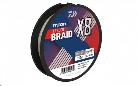Fir textil Daiwa NZON 8XBRAID STEEL GRAY 010MM/7,0KG/150M [1]