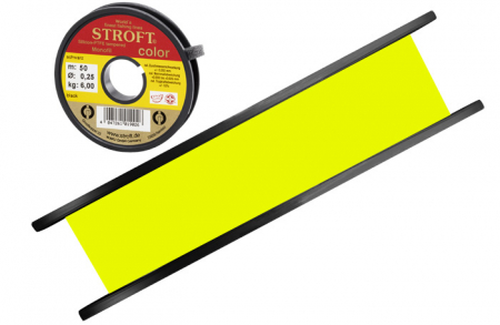Fire pescuit stationar - FIR MONOFILAMENT STROFT COLOR GALBEN FLUO, 0.15 MM, 2.2 KG, 100 M