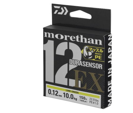 Fir textil Daiwa Morethan 12BRAID EX+SI3, lime green, 150 m [1]
