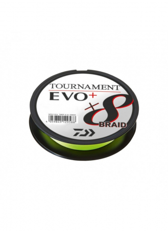 Pescuit la rapitori - Fir textil Daiwa Tournament EVO+ X8 chartreuse 0.18 mm / 15.8 kg / 270 m