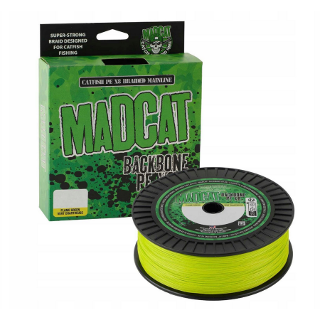Fire textile pescuit rapitori - Fir textil Dam Madcat PE X8 Chartreuse 0.45 mm / 47.7 kg / 300 m