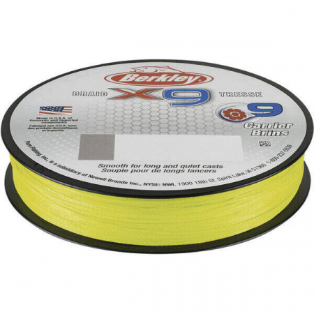 SPORTURI - FIR TEXTIL BERKLEY X9 FLURO VERDE 020MM/20,60KG/150M