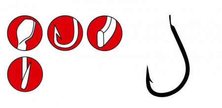 Carlige pescuit stationar - CARLIGE FORJATE GAMAKATSU LS-3610F BL 25 BUC / PLIC, NR 8