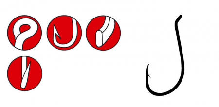 Carlige pescuit stationar - CARLIGE FORJATE TRATATE GAMAKATSU LS-5314N NI 10 BUC / PLIC, NR 8