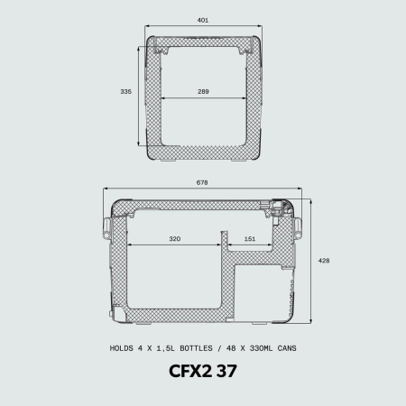 Frigider cu compresor Dometic CFX2 37, 12/24/220V, 37 litri [3]