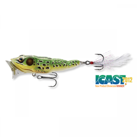 Voblere - VOBLER LIVE TARGET FROG POPPER 6,5CM/7G GREEN/YELLOW