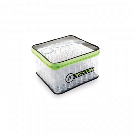 Genti pescuit - GEANTA TRANPARENTA PENTRU NALUCI LINEAEFFE EVA PRO-TEAM EGI 23X23X10 CM