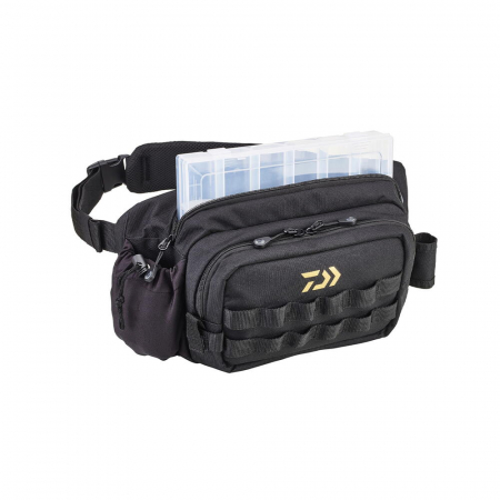 Borsete pescuit - Borseta pescuit Daiwa, reversibila, black / gold, 40 x 13 x 20 cm
