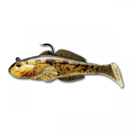 Naluci soft - SHAD LIVE TARGET GOBY SWIMBAIT 8CM/14G NATURAL/GOLD, 3 BUC / PLIC