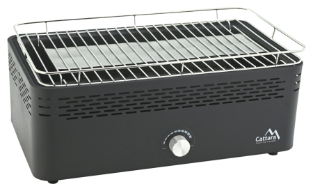 CASA & GRADINA - Gratar table top pe carbune Cattara Greg cu ventilator pe baterii, geanta inclusa