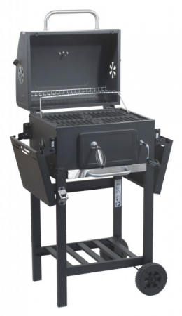 Gratar pe carbune Royal Partener Cattara fonta/otel 97 x 98 x 35 cm negru [2]