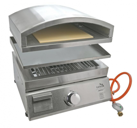 CASA & GRADINA - Gratar pe gaz Cattara Napoli cu plancha si cuptor de pizza