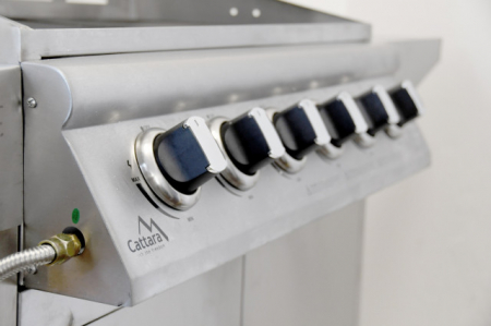 Gratar pe gaz Manhattan Cattara 6+1 arzatoare Inox [5]