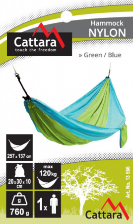 Hamac 275x137 cm Cattara verde/albastru [3]