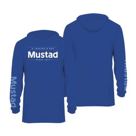 Hanorace, pulovere, bluze - Hanorac Mustad Blue Technical Hoodie cu protectie UV