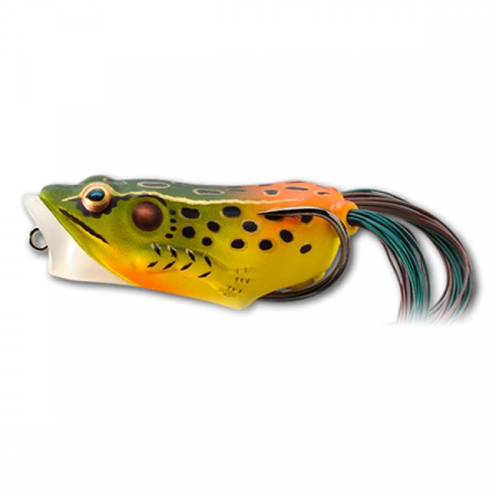 SPORTURI - BROASCA LIVE TARGET HOLLOW BODY FROG POPPER 5,5CM/11G EMERALD/RED