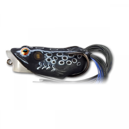 SPORTURI - BROASCA LIVE TARGET HOLLOW BODY FROG POPPER 6,5CM/14G BLACK/BLACK