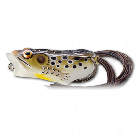 SPORTURI - BROASCA LIVE TARGET HOLLOW BODY FROG POPPER 6,5CM/14G TAN/BROWN