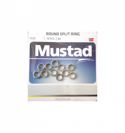 Accesorii naluci rapitori - INELE DESPICATE MUSTAD, DIAMETRU 4.9 MM, 15 KG, 11 BUC / PLIC